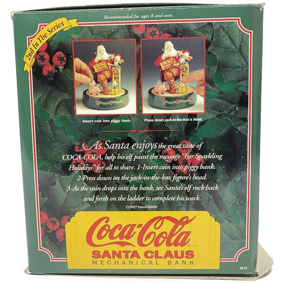 Coca Cola Santa Claus Mechanical Bank 1984 2nd in Series by Ertl in Original Box - Picture 9 of 12